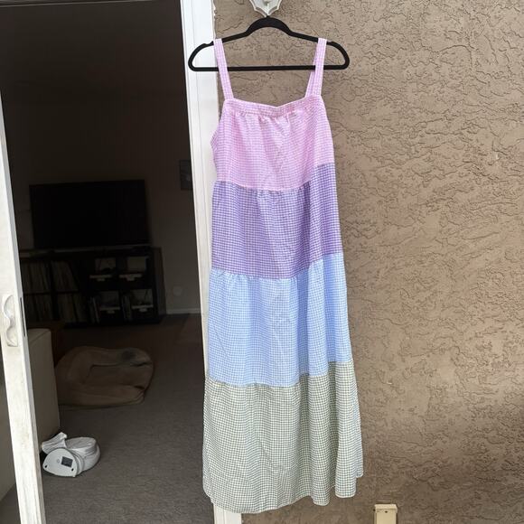 Lot Of 2 SHEIN Curvy 1XL GINGHAM maxi Dresses - Picture 5 of 10